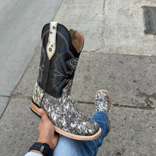 Cargar imagen en el visor de la galería, H2091 - Bota bulldog de pelo pinto negro/barza negro