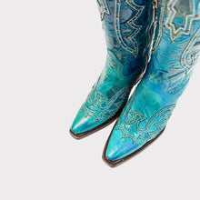 Cargar imagen en el visor de la galería, D3085 - Bota puntal alta águila desierto azul turquesa