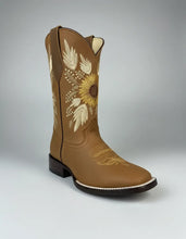 Load image into Gallery viewer, D2062 - Bota bulldog de girasoles crazy oro