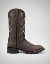 Cargar imagen en el visor de la galería, ELD1014 - Bota bulldog mariposa brandy hule cierre