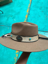 Cargar imagen en el visor de la galería, STRIANG4004 - Texana triángulo banano toquilla pelo de res piedra azul