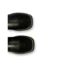 Cargar imagen en el visor de la galería, H2024 - Bota bulldog tacón cubano atanado negro/desierto rojo