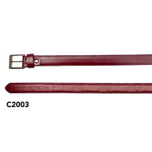 Load image into Gallery viewer, C2003 - Cinto de vestir sencillo para hombre liso vino