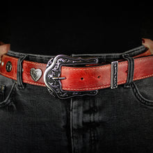 Load image into Gallery viewer, CD4003 - Cinto para dama piedras y corazones desierto rojo