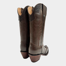 Load image into Gallery viewer, D1082 - Bota puntal snake print café