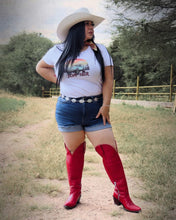 Cargar imagen en el visor de la galería, D3072 - Bota puntal alta amplia venado rojo