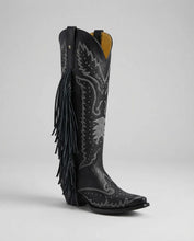 Cargar imagen en el visor de la galería, D6001 - Bota puntal de barbas jersey negro