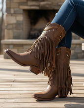 Load image into Gallery viewer, D7006 - Bota puntal de barbas floter choco canela