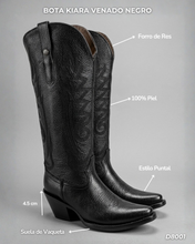 Cargar imagen en el visor de la galería, D8001 - Bota puntal kiara venado negro