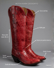 Cargar imagen en el visor de la galería, D8002 - Bota puntal kiara desierto rojo