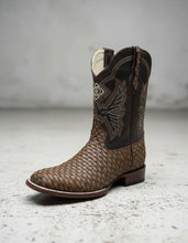 Cargar imagen en el visor de la galería, ELH1015 - Bota bulldog petatillo miel/choco barza café