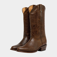 Cargar imagen en el visor de la galería, H1091 - Bota oval gamuza jersey café