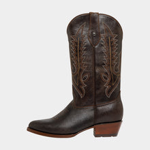 Cargar imagen en el visor de la galería, H1092 - Bota oval gamuza jersey choco