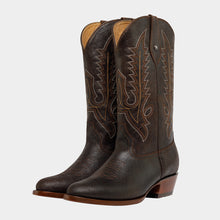 Cargar imagen en el visor de la galería, H1092 - Bota oval gamuza jersey choco