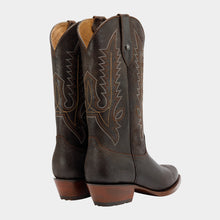 Cargar imagen en el visor de la galería, H1092 - Bota oval gamuza jersey choco