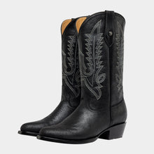 Cargar imagen en el visor de la galería, H1093 - Bota oval gamuza jersey negro