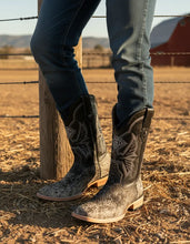 Cargar imagen en el visor de la galería, H2091 - Bota bulldog de pelo pinto negro/barza negro