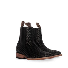 Cargar imagen en el visor de la galería, H3012 - Botín bulldog cuero petatillo negro