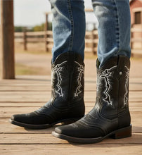 Cargar imagen en el visor de la galería, H4002 - Bota rodeo antifaz de hule floter negro