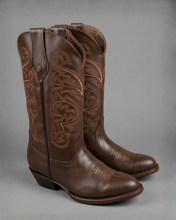 Load image into Gallery viewer, H6002 - Bota oval bordada atanado café