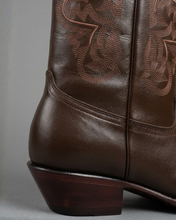 Load image into Gallery viewer, H6002 - Bota oval bordada atanado café