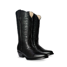 Load image into Gallery viewer, H6003 - Bota oval bordada atanado negro