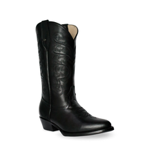 Load image into Gallery viewer, H6003 - Bota oval bordada atanado negro