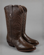 Cargar imagen en el visor de la galería, H6004 - Bota oval bordada venado choco
