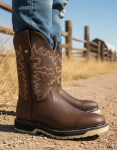 Cargar imagen en el visor de la galería, H8002 - Bota casco de acero crazy floter brandy