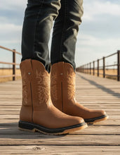 Cargar imagen en el visor de la galería, H8003 - Bota casco de acero crazy floter oro