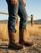 Cargar imagen en el visor de la galería, H8004 - Bota casco de acero crazy floter canela