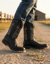 Cargar imagen en el visor de la galería, H8005 - Bota casco de acero crazy floter negro