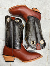 Cargar imagen en el visor de la galería, ELH1008 - Bota española de cuero bullfy bronce/café