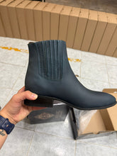 Cargar imagen en el visor de la galería, U1010 - Botín charro de cuero crazy azul oscuro