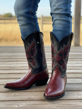Cargar imagen en el visor de la galería, ELH1010 - Bota chihuahua clon lizard vino