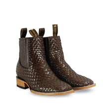 Cargar imagen en el visor de la galería, H3011 - Botín bulldog cuero petatillo café