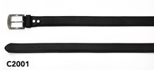 Load image into Gallery viewer, C2001 - Cinto de vestir sencillo para hombre liso negro