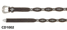 Load image into Gallery viewer, CD1002 - Cinto choco para dama forma irregular piedras/herraje