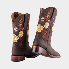 Load image into Gallery viewer, D1002 - Bota bulldog de cuero crazy choco