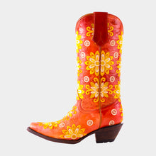 Cargar imagen en el visor de la galería, D2033 - Bota puntal de flores desierto rojo