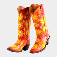 Cargar imagen en el visor de la galería, D2033 - Bota puntal de flores desierto rojo