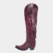 Load image into Gallery viewer, D2074 - Bota canela barbas jersey vino