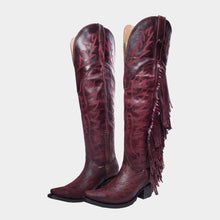 Load image into Gallery viewer, D2074 - Bota canela barbas jersey vino