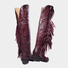 Load image into Gallery viewer, D2074 - Bota canela barbas jersey vino