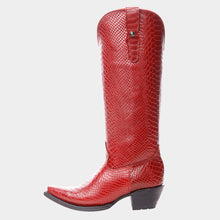 Cargar imagen en el visor de la galería, D2083 - Bota kiara snake print rojo