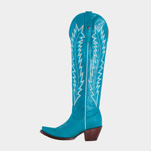 Cargar imagen en el visor de la galería, D3055 - Bota puntal canelita jersey azul turquesa