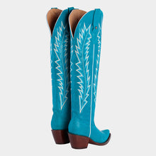 Cargar imagen en el visor de la galería, D3055 - Bota puntal canelita jersey azul turquesa