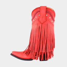 Load image into Gallery viewer, D7004 - Bota puntal de barbas crazy rojo