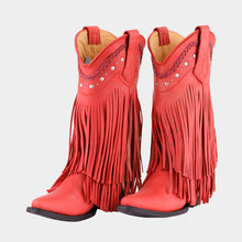 Load image into Gallery viewer, D7004 - Bota puntal de barbas crazy rojo