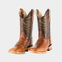 Cargar imagen en el visor de la galería, H1003 - Bota bulldog de cuero bullfy bronce/café